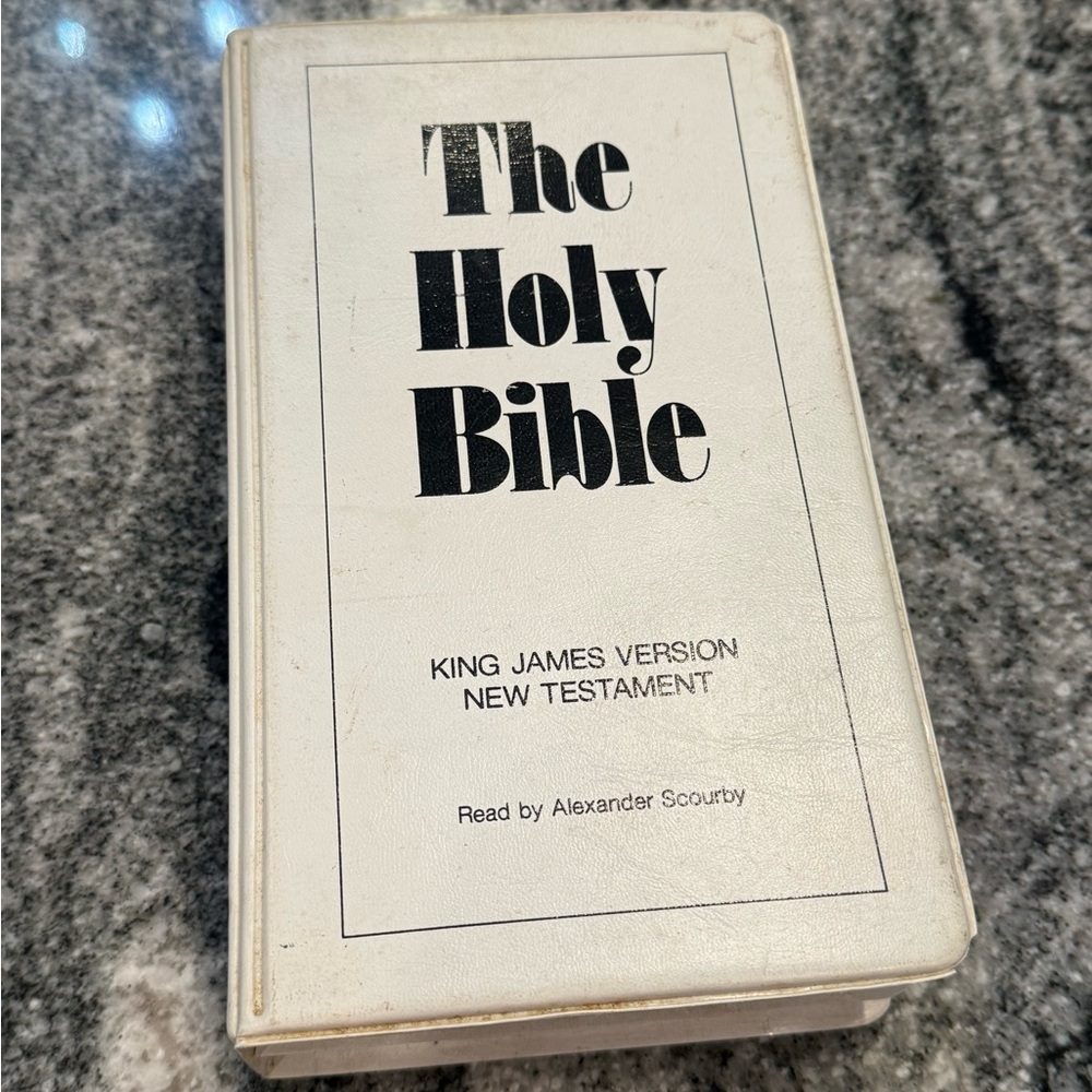 The Holy Bible King James Version on cassette tape